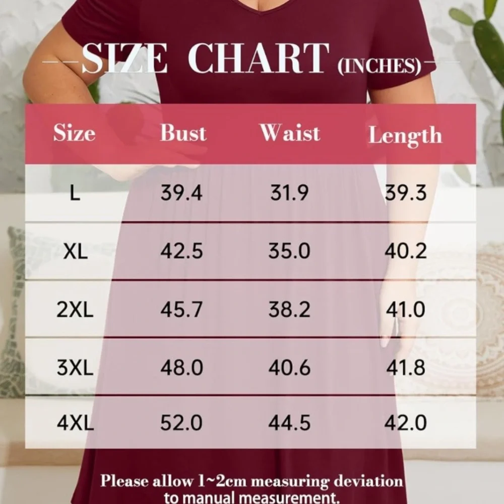 Casual Women’s V neck dress - Picture 2 of 3